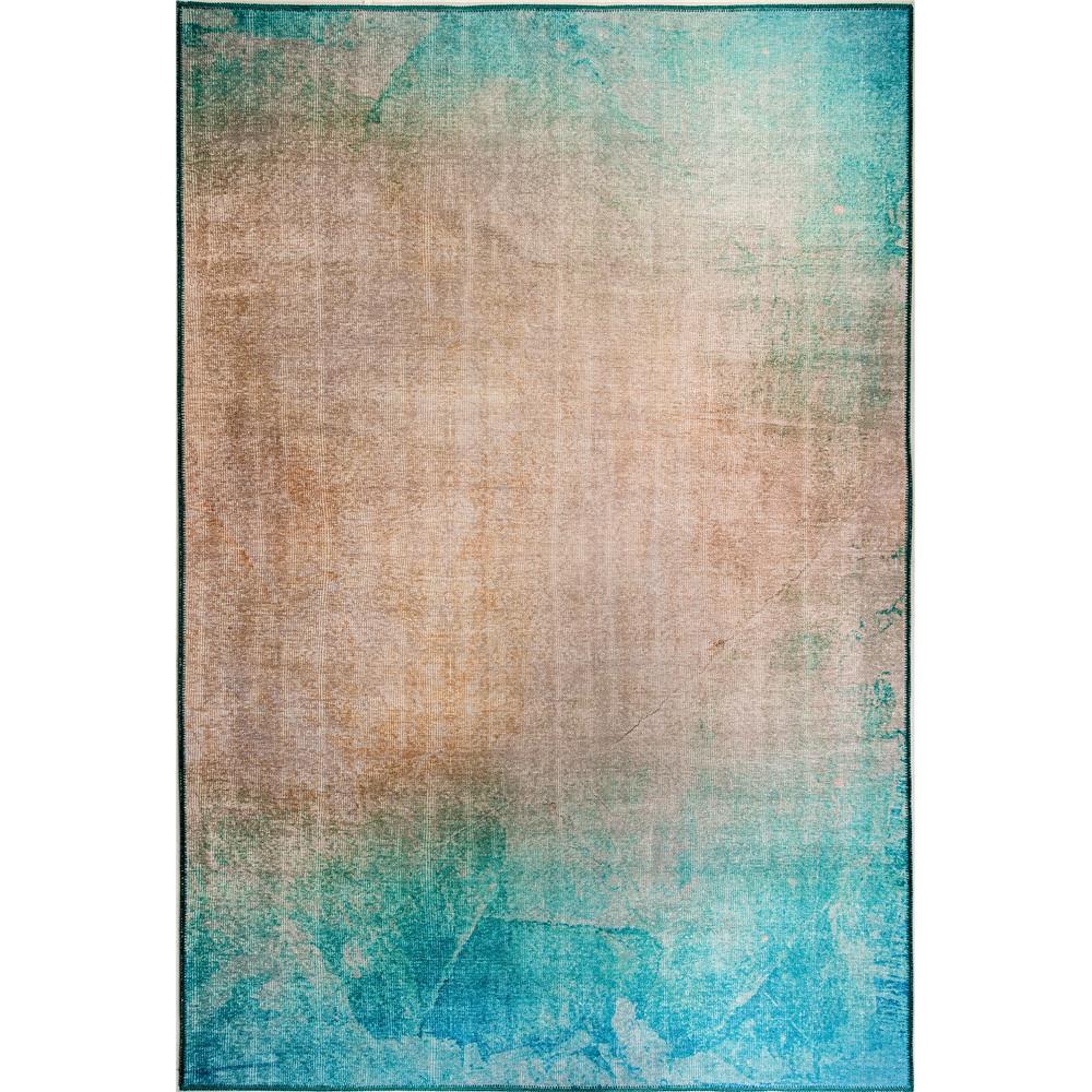 Dynamic Rugs  8874-580 Illusion 5 Ft. 3 In. X 7 Ft. 7 In. Rectangle Rug in Turquoise / Beige